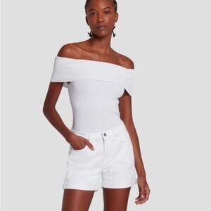 7 For All Mankind Mid Roll Boho Denim Streetwear Jean Short Preppy Size 26